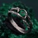 Nightfall Sterling Ring with Shadowed Elegance