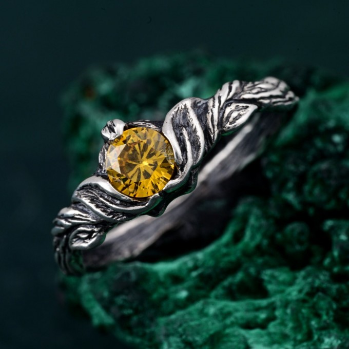 Unique Wood Engagement Ring – Nature's Embrace with Twig of Love Design, Woodland Promise Ring, Rustic Twig Wedding Band
