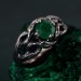 Whispers of the Forest: Gothic Emerald Ring