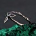 Whimsical Emerald Branch Tiara Ring – Rustic Cottagecore Bridal Jewelry, Artisan Silver Knot Wedding Band for Enchanted Forest Engagement
