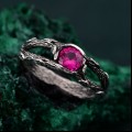 Branch ring in silver, Silver Branch Band, Nature's Touch Ring, Silverwood Wrap Ring, Twiggy Silver Ring, Woodland Branch Band