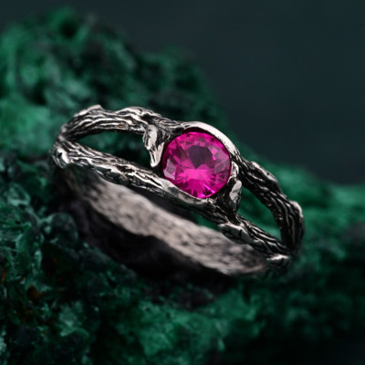 Branch ring in silver, Silver Branch Band, Nature's Touch Ring, Silverwood Wrap Ring, Twiggy Silver Ring, Woodland Branch Band