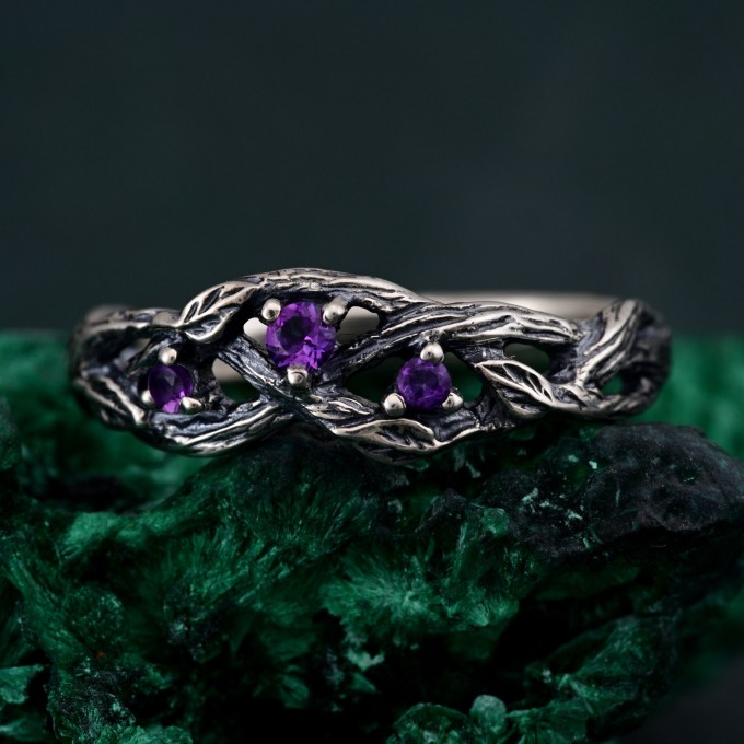 Nature's Embrace Engagement Band with Eternal Tree Branch Design