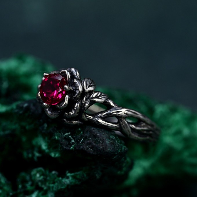 Nature-Inspired Handcrafted Lotus Silver Ring