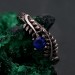 Sapphire Fern Branchlet Ring: Whispering Fern Design