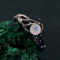 Celtic Sapphire Silver Ring - Elegant Classic Celtic Ornament