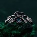 Topaz Enchantment Gothic Ring – Mystical Unisex Wedding Band, Witchy Statement Topaz Ring, Unique Gothic Gemstone Jewel