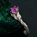 Nature-Inspired Bridal Band with Intricate Botanical Design