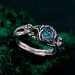 Elegant Sterling Silver Ring with Topaz Gemstone