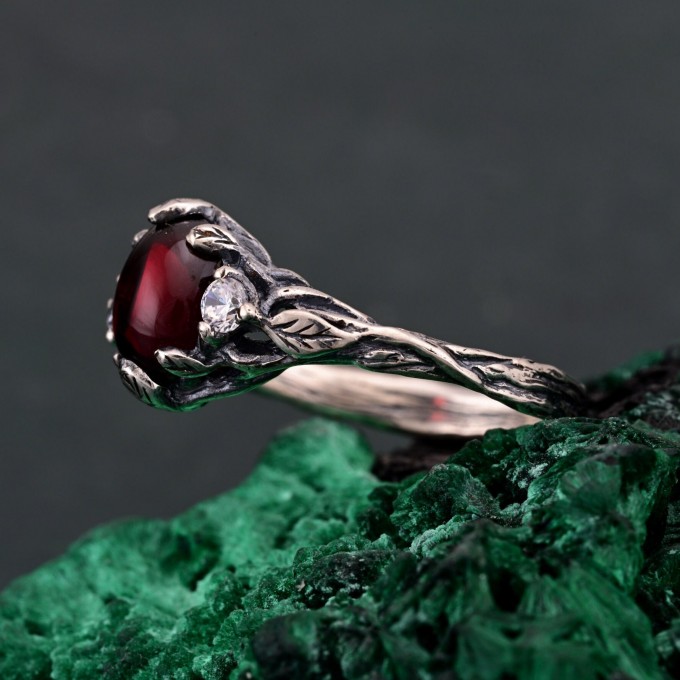 Bohemian Bridal Ring - Nature Inspired Jewelry for Fairy Tale Weddings