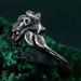 Gothic Skull and Mushroom Ring – Dark Enchantment Jewelry