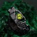 Sterling Silver Celtic Knot Ring with Peridot - Artisan Crafted Mystical Jewelry
