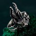 Nature's Embrace: Silver Ring with Leaf Motif and Peridot Gem