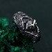 Heartbound Embrace: Gothic Skeleton Hands Ring