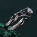 Celtic Sapphire Silver Ring - Elegant Classic Celtic Ornament
