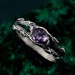 Shadowed Elegance Ring: Gothic Noir Silver Band