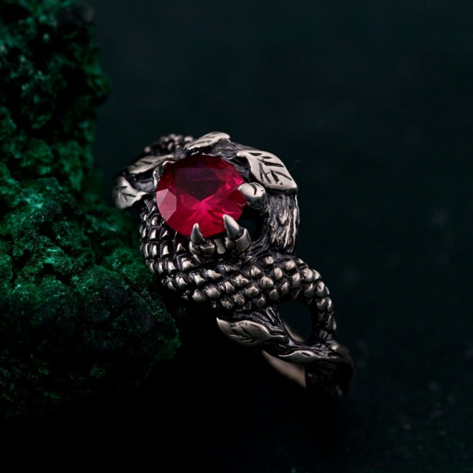 Verdant Lotus Dream Ring – Silver Leaf Accents, Whimsical Amethyst Engagement Band, Nature Fantasy Wedding Ring