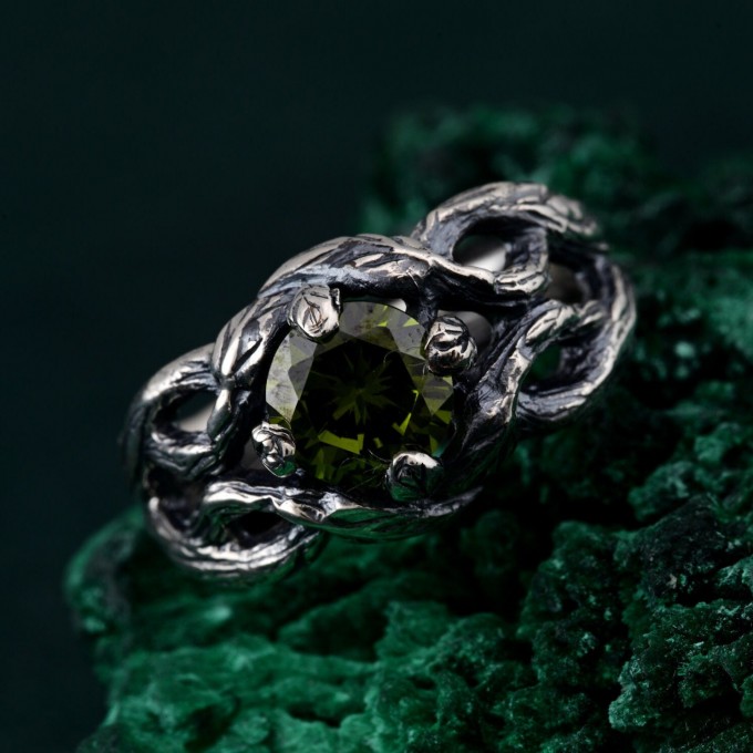 Nature's Finest Silver Leaf Elegance Ring