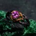 Gold Plated Silver Alexandrite Ring - Unique Handcrafted Bridal Elegance