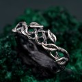 Men's Nature-Inspired Wedding Band with Triquetra Twig Motif