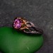 Gold Plated Silver Alexandrite Ring - Unique Handcrafted Bridal Elegance