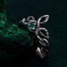 Whispering Leaves: Gothic Emerald Ring
