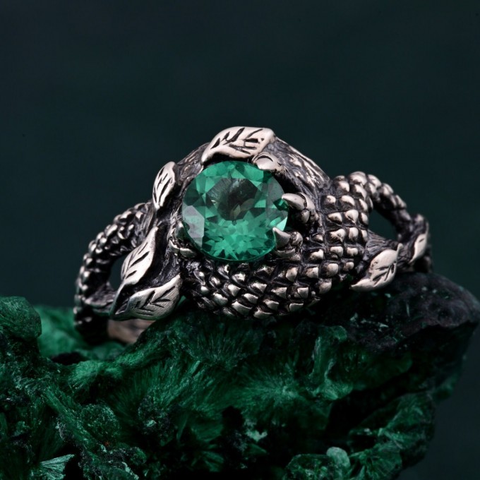 Enchanting Ring Dragon Scale - Serpentine Elegance in Silver Armor