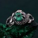 Enchanting Ring Dragon Scale - Serpentine Elegance in Silver Armor