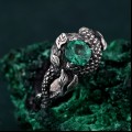 Enchanting Ring Dragon Scale - Serpentine Elegance in Silver Armor