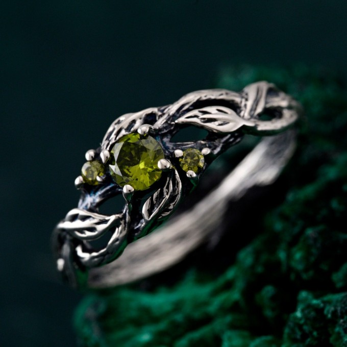 Nature's Finest Silver Leaf Elegance Ring