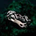 Garnet Twig Silver Ring - Adorned Branch Design