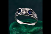 Silver Owl Ring, Elegant Wisdom & Enchantment Band, Unique Feathered Owl Jewelry, Mystical Statement Piece