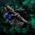 Silver Botanical Jewelry: Handcrafted Ginkgo Leaf Ring in Sterling Silver