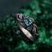 Whispering Leaves: Gothic Blue Topaz Ring
