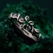 Silver Branch Ring with Emerald: Graceful Nature-Inspired Design