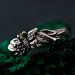 Nature-Inspired Peridot Silver Engagement Ring