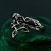 Enchanted Forest Ring - Braided Silver Band for Fantasy Engagement
