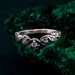 Celestial Petals: Gothic Moonstone Ring