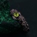 Rose Garden Silver Ring: Elegant Blossoming Rose Twig Design