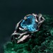 Branches and Leaves Design Topaz Ring – Nature-Inspired Ring with Leaves and Branches Surrounding Topaz, Gift for Her, Gift for Him