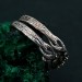 Elegant Silver Peridot Ring Set – Unique Tree-Inspired Wedding Bands for Couples
