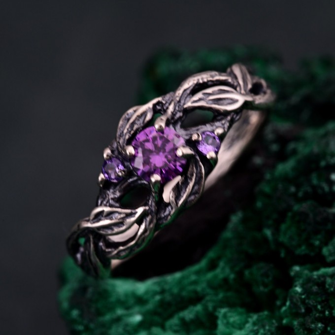Nature's Finest Silver Leaf Elegance Ring