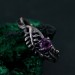 Amethyst Fern Branchlet Ring - Whispering Fern Ring with Graceful Twig and Woodland Design