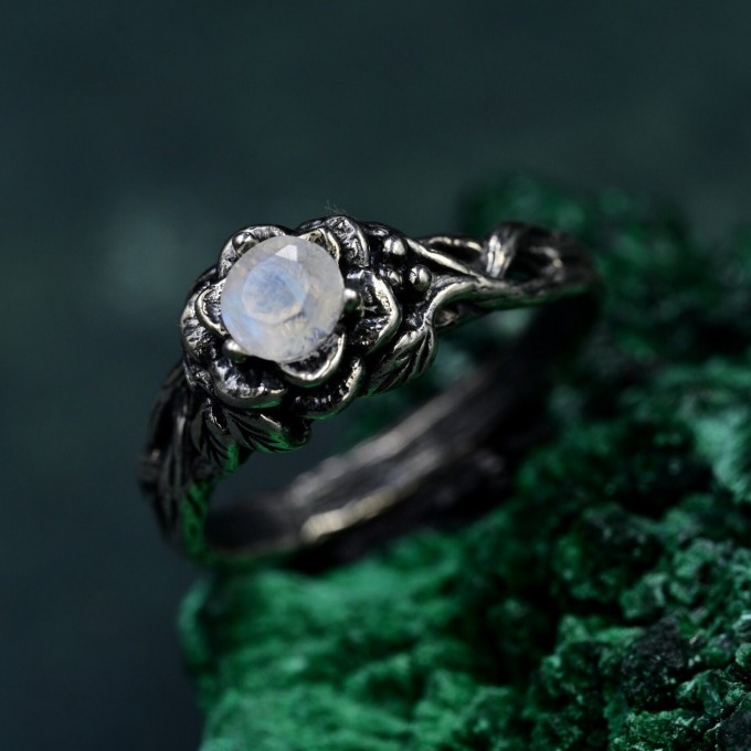 Oxidized Sterling Silver Serenity Ring