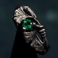 Handcrafted Ginkgo Leaf Ring in Sterling Silver – Boho Botanical Jewelry