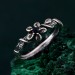 Enchanted Forest Silver Ring with Oxidized Twig and Leaf Design