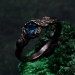 Gothic Noir Sterling Silver Ring - Mystical Darkness Design