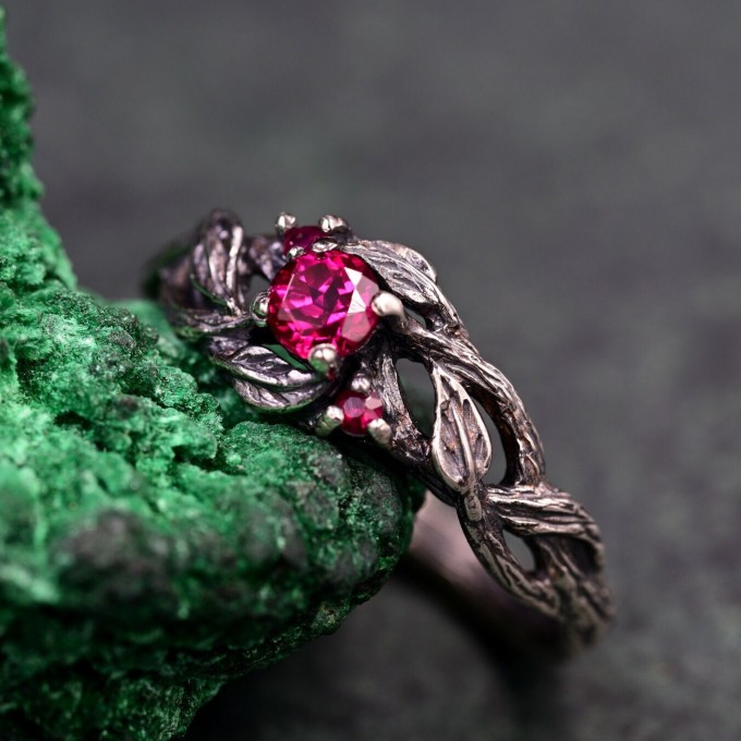 Nature's Finest Silver Leaf Elegance Ring