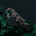 Emerald Blossom Silver Ring – Nature's Elegance with Floral Twig Accent, Dainty Branch Delight Ring Featuring Flower on Silver Twig