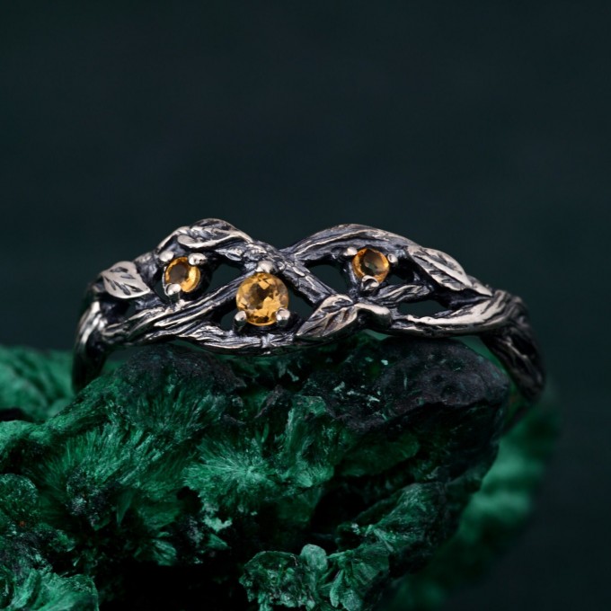 Elegant Braid Tree Branch Ring for Men – Pagan Twist Branch Engagement Ring